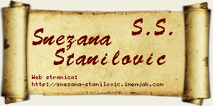 Snežana Stanilović vizit kartica